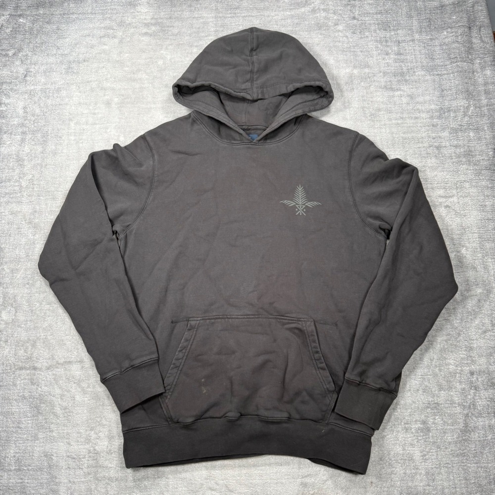 Roark Expedition Union Hoodie Mens Medium Black Graphic Pullover Adventure Surf